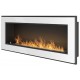 Biokominek Frame 120cm biały z szybą wiszący lub do zabudowy