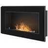 Biokominek Frame 90cm czarny z szybą