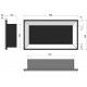 Biokominek Frame 90cm inox srebrny z szybą hartowaną