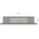 Biokominek Frame 90cm inox srebrny z szybą hartowaną