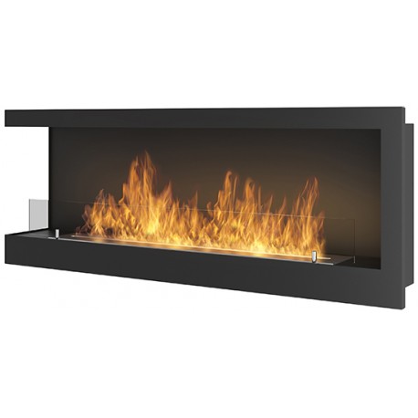 Biokominek Corner 120cm Lewy z szybą narożny otwarty