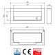 Biokominek Nice-House czarny 90x40cm BOX z szybą stojący bezpieczny palnik