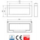 Biokominek Nice-House biały box 90x40cm bezpieczny palnik z certyfikatem tüv