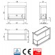 Biokominek czarny Line-L 60cm lewy narożny z bezpiecznym i szerokim palnikiem i szybą