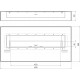 Biokominek wkład do kominka tradycyjnego SimpleBox o szerokości 600mm