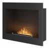 Biokominek Frame 60cm czarny z szybą