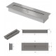 Biokominek Frame 90cm inox srebrny z szybą hartowaną