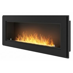 Biokominek Frame 120cm czarny mat z szybą długi wiszący lub do zabudowy