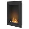 Biokominek Frame 55cm pionowy czarny MATOWY z szybą